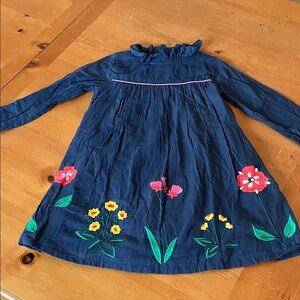 Mini Boden Kids Dress with Floral Embroidery